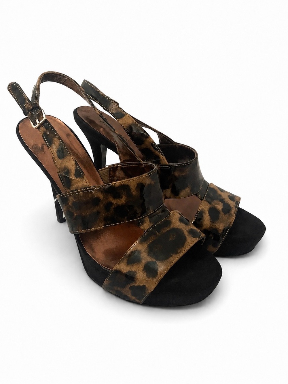 Nine West Leopard Print Slingback Heels Size 8